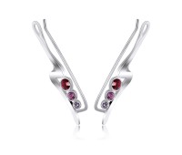 Silver Earring Pretty Stone EL-109